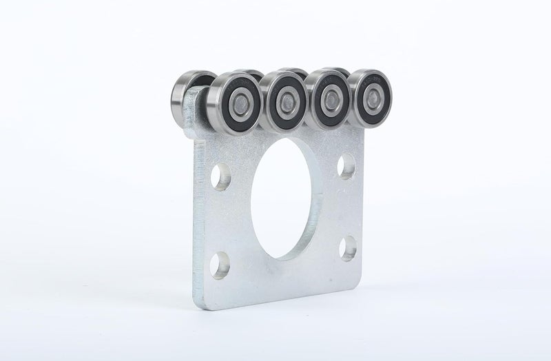 Fuperoo 8 Wheel Trolley Assembly Rollers.Eight Bearing Trolley Assembly.The top of The Trolley has Room for Set Screws, Allowing The use of a 1-5/8" high Strut Channel or Higher Metal Strut Channel. - Image 4